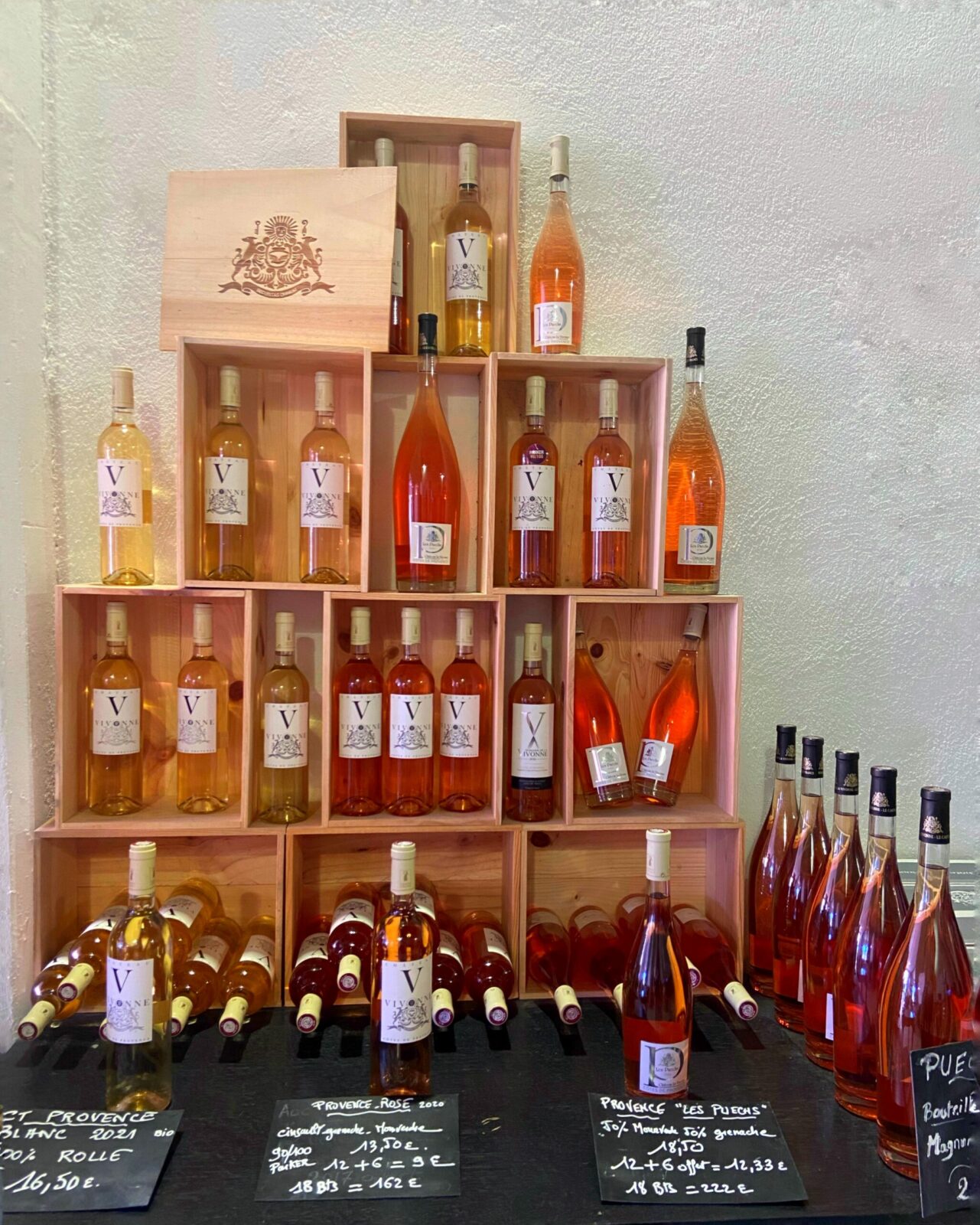 rosé bandol provence la vivonne étagère